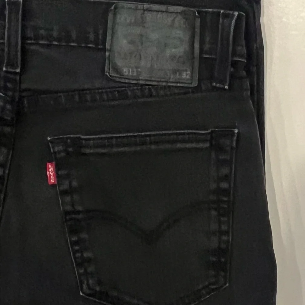 Men's Levi's 511 Black Premium Denim Straight Slim Jeans Black Tag Size 31x32